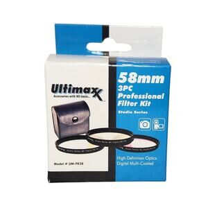 Ultimaxx 58MM 3PC HD Professional Filter Kit  Studio Series Open Box